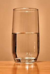 Half filled glass